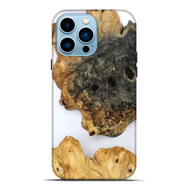 iPhone 14 Pro Max Wood Live Edge Phone Case - Louann (Clear, 829831)