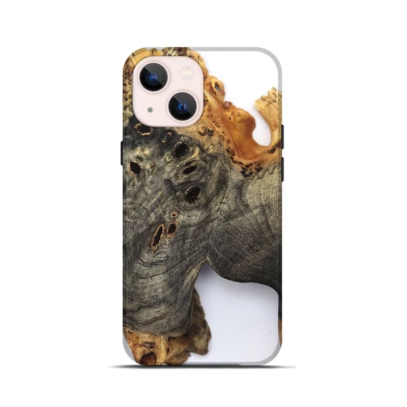 iPhone 13 mini Wood Live Edge Phone Case - Kamari (Clear, 829833)