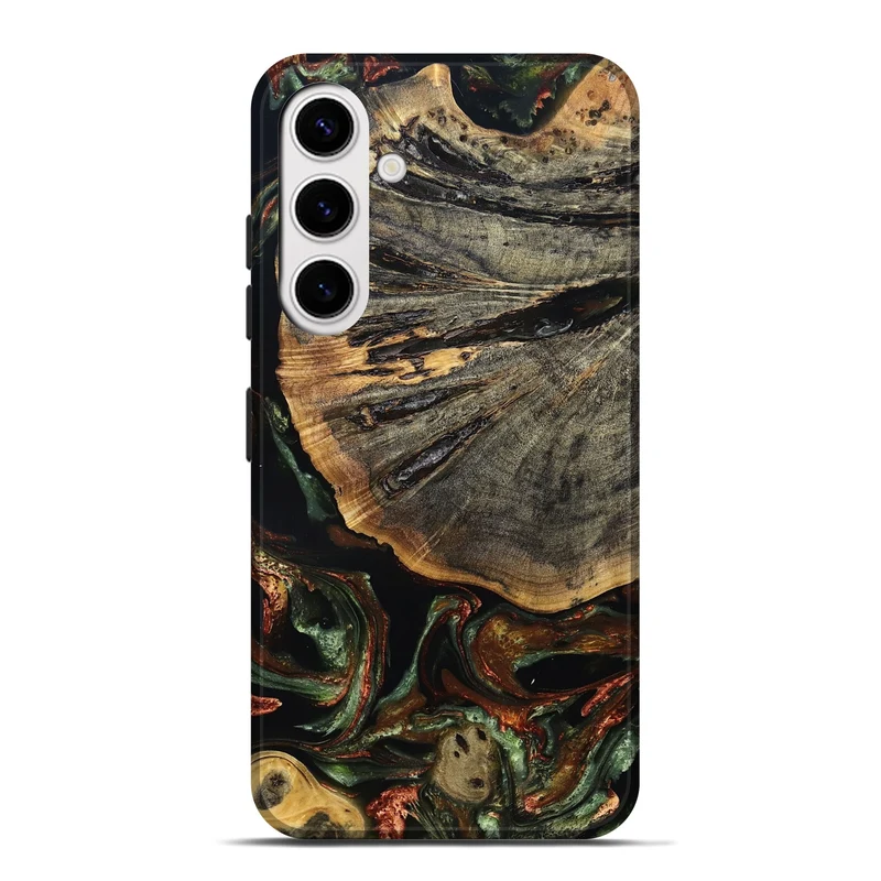 Galaxy S25 Plus Wood Live Edge Phone Case - Rogers (Green, 829826)