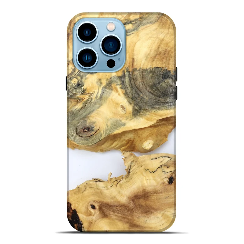 iPhone 14 Pro Max Wood Live Edge Phone Case - Charlee (Clear, 829830)