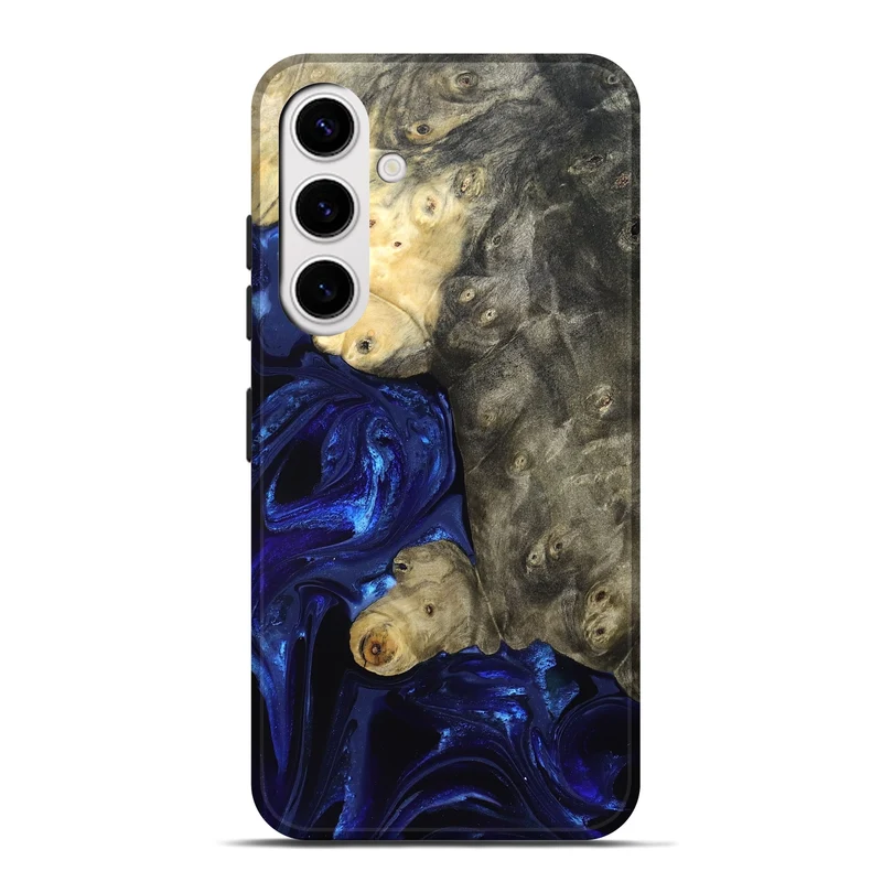 Galaxy S25 Plus Wood Live Edge Phone Case - Paige (Blue, 829854)