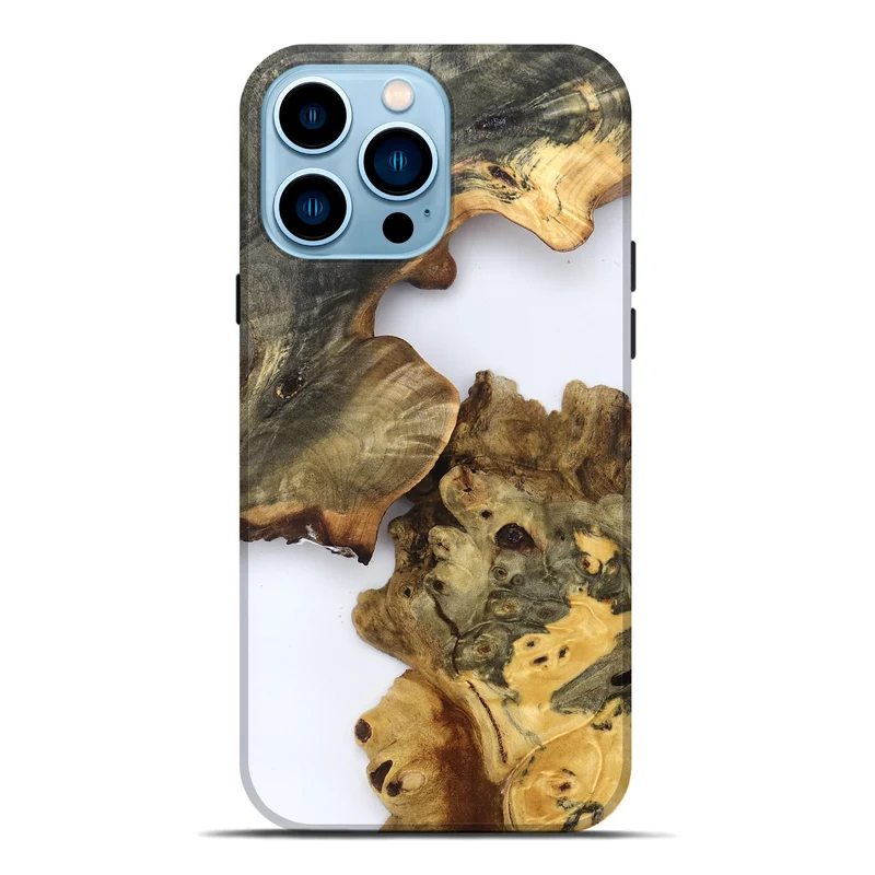 iPhone 14 Pro Max Wood Live Edge Phone Case - Bryanna (Clear, 829856)