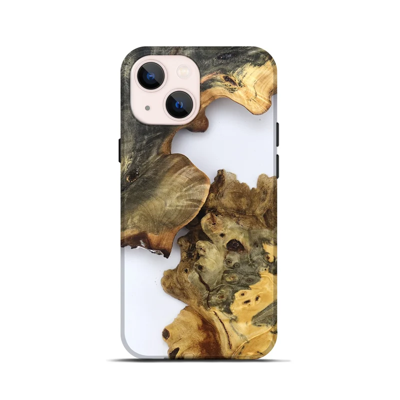 iPhone 13 mini Wood Live Edge Phone Case - Bryanna (Clear, 829856)