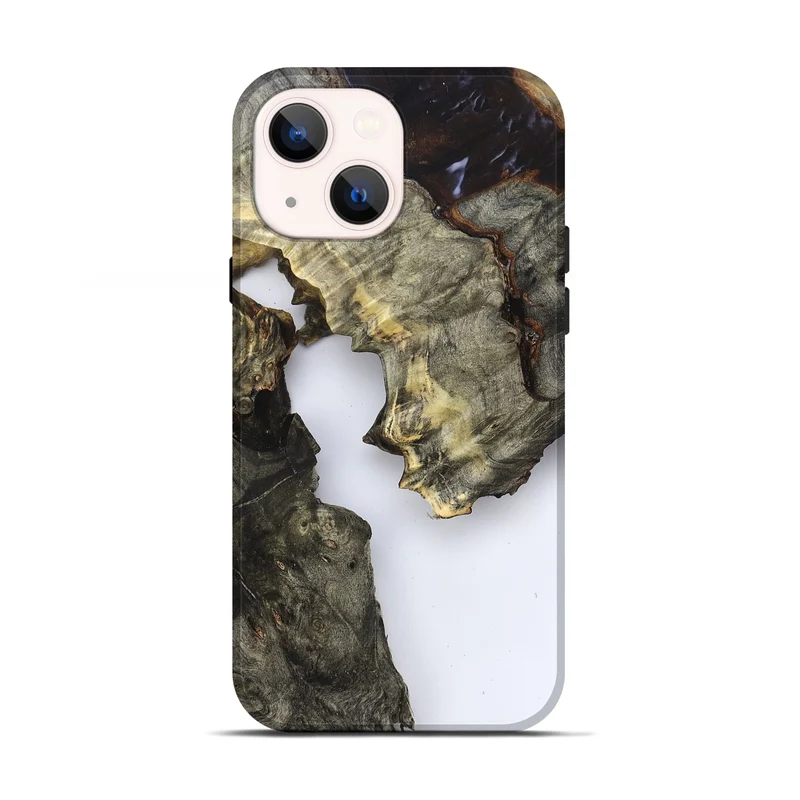 iPhone 13 Wood Live Edge Phone Case - Samuel (Clear, 829850)