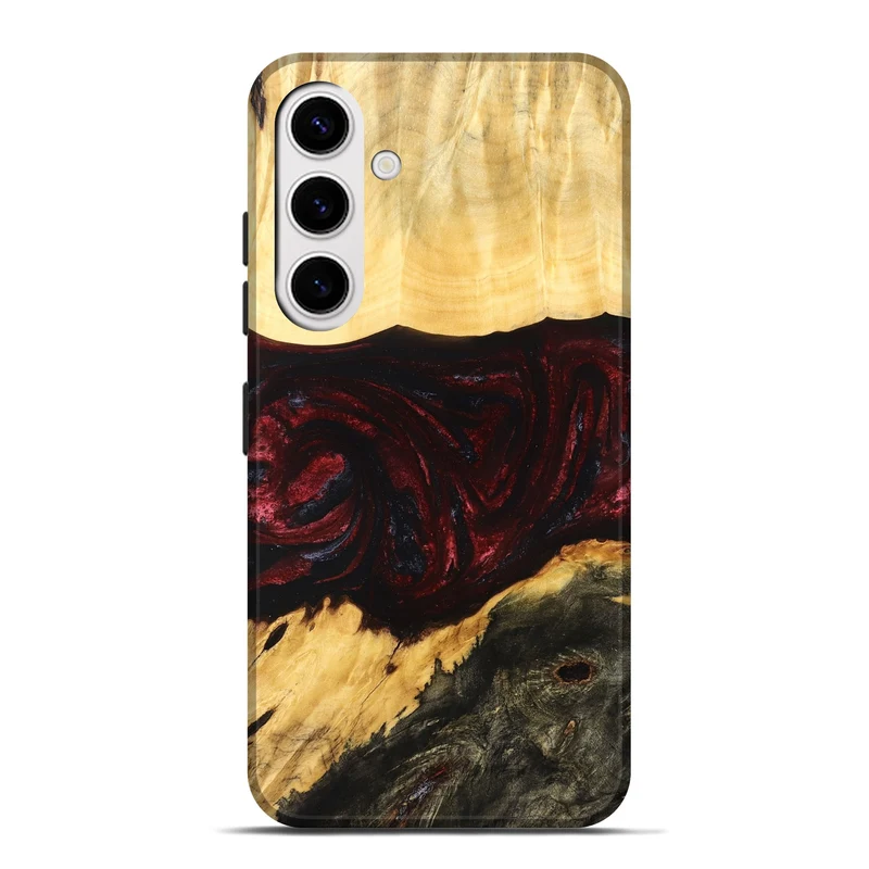 Galaxy S25 Plus Wood Live Edge Phone Case - Adell (Red, 829848)