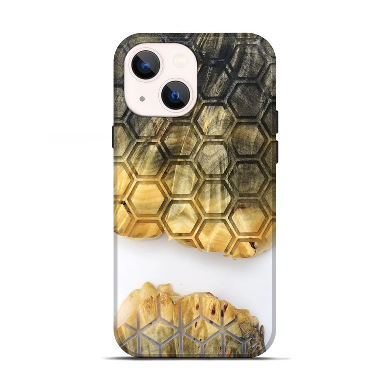 iPhone 13 Wood Live Edge Phone Case - Ron (Clear, 829818)