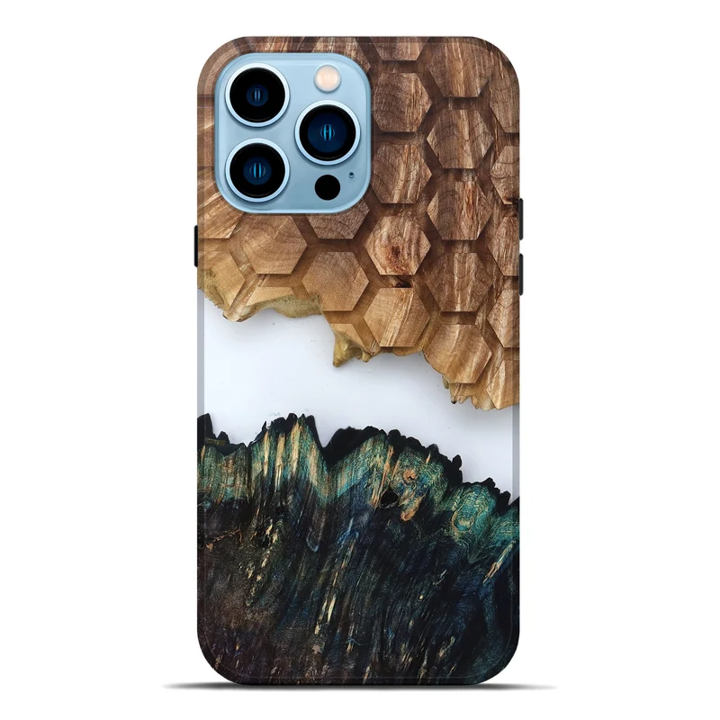 iPhone 14 Pro Max Wood Live Edge Phone Case - Fabian (Clear, 829798)