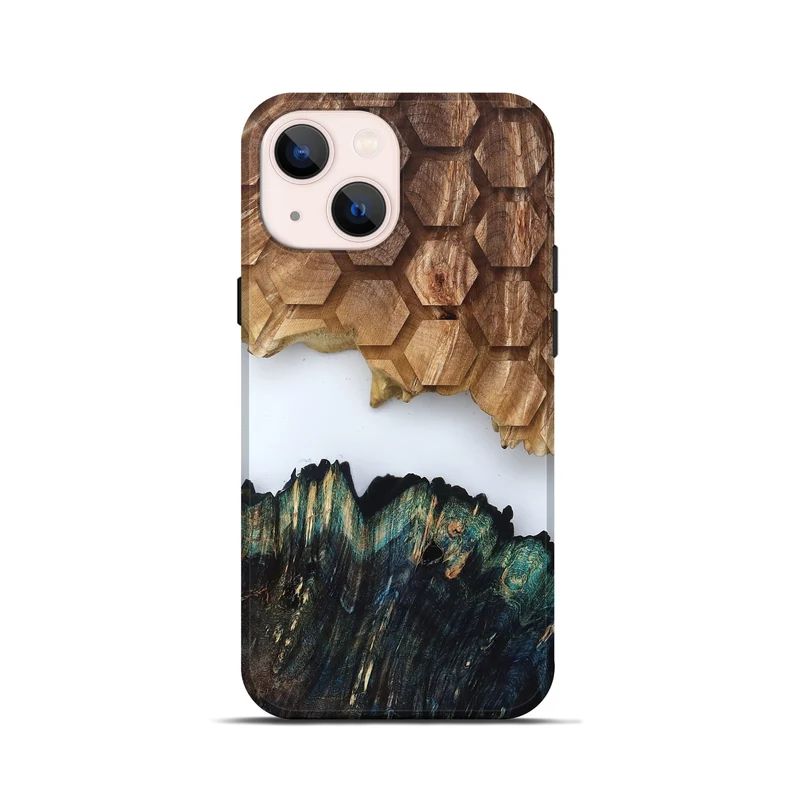 iPhone 13 mini Wood Live Edge Phone Case - Fabian (Clear, 829798)