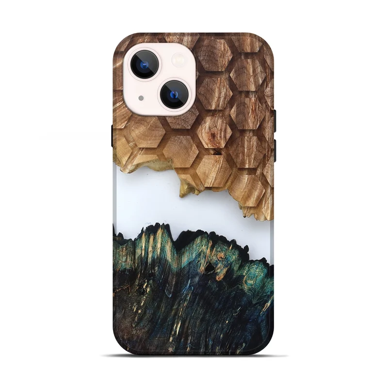 iPhone 13 Wood Live Edge Phone Case - Fabian (Clear, 829798)