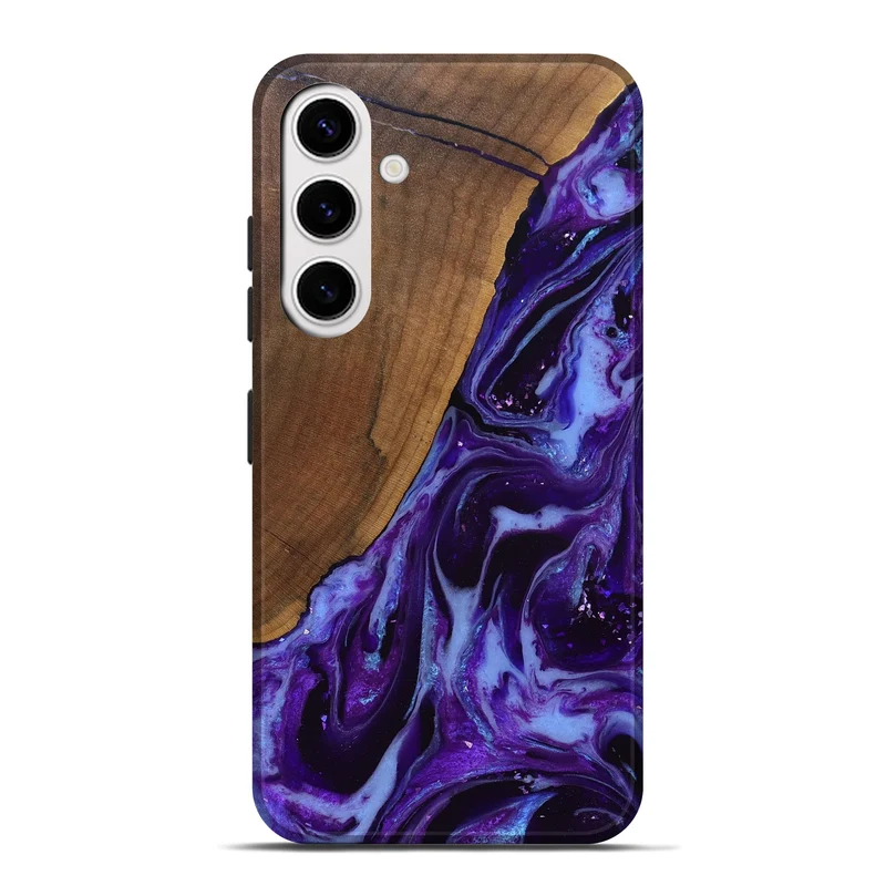 Galaxy S25 Plus Wood Live Edge Phone Case - Koen (Purple, 829794)