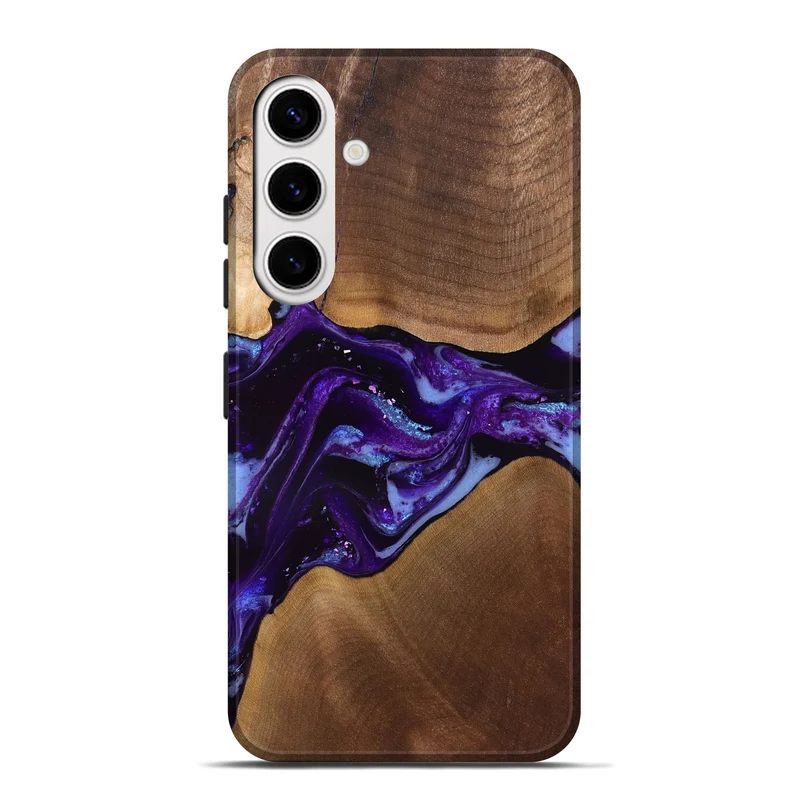 Galaxy S25 Plus Wood Live Edge Phone Case - Cierra (Purple, 829793)