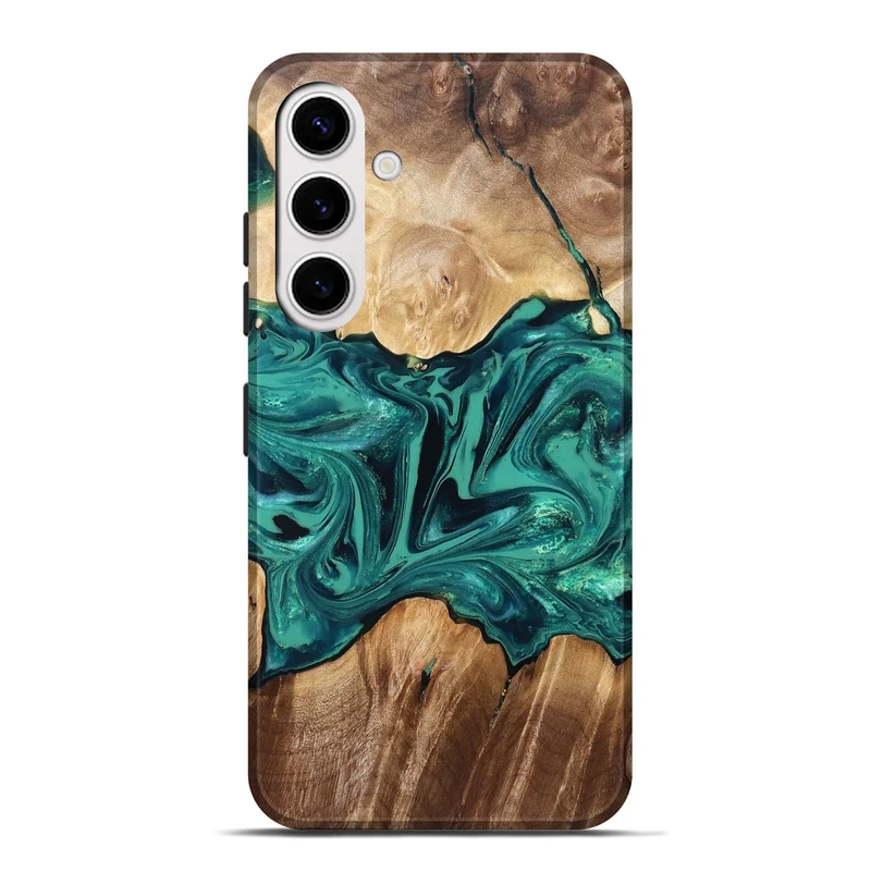 Galaxy S25 Plus Wood Live Edge Phone Case - Nash (Green, 829790)