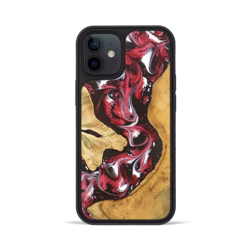 iPhone 12 Wood Phone Case - Conrad (Red, 829720)