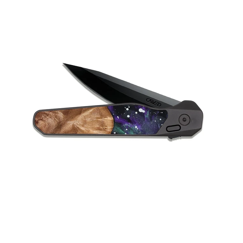 EDC Dark Slate Wood Pocket Knife - Twila (Cosmos, 829876)