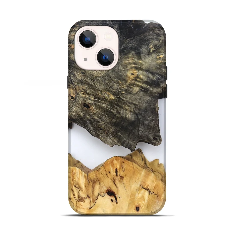 iPhone 13 Wood Live Edge Phone Case - Teena (Clear, 829822)