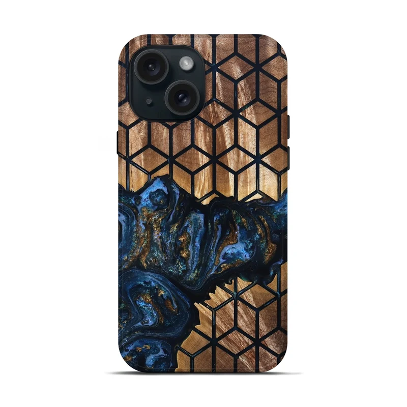 iPhone 15 Wood Live Edge Phone Case - Jocelyn (Pattern, 829819)