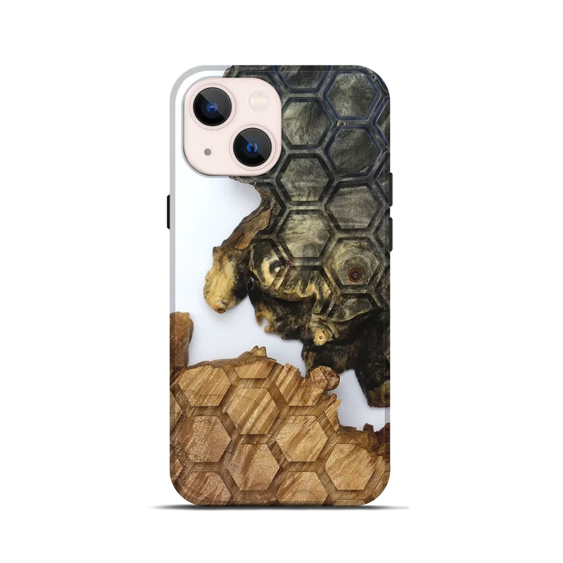 iPhone 13 mini Wood Live Edge Phone Case - Javion (Clear, 829786)