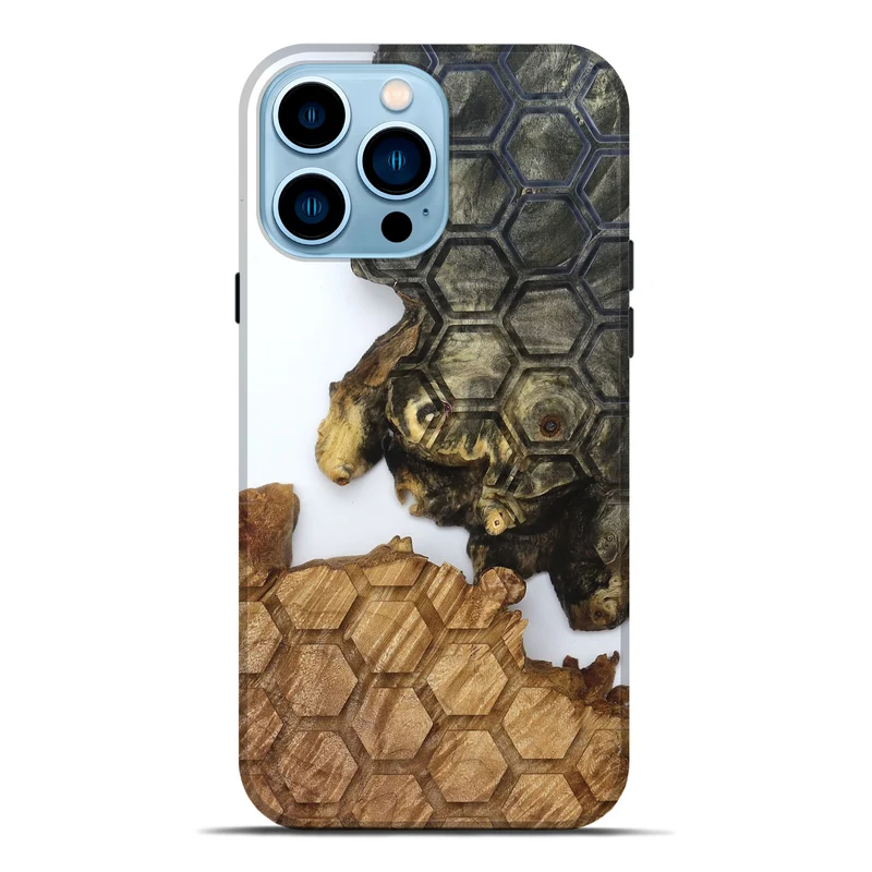 iPhone 14 Pro Max Wood Live Edge Phone Case - Javion (Clear, 829786)