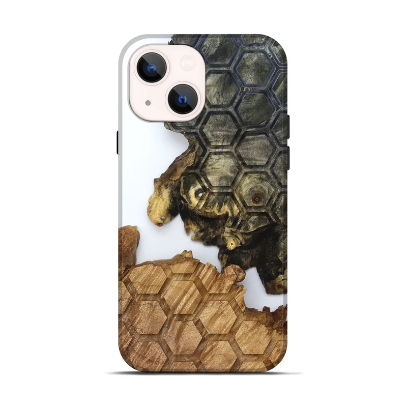 iPhone 14 Wood Live Edge Phone Case - Javion (Clear, 829786)