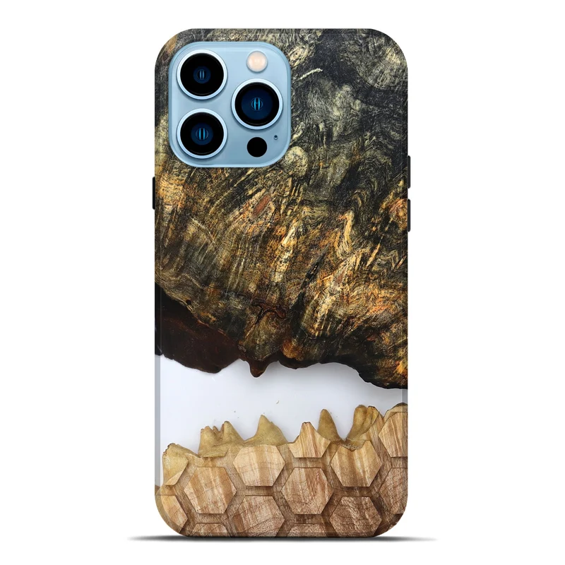 iPhone 14 Pro Max Wood Live Edge Phone Case - Artis (Clear, 829808)
