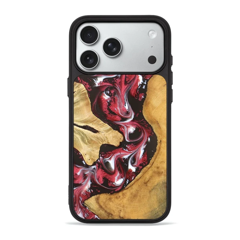 iPhone 18 Pro Max Wood Phone Case - Conrad (Red, 829720)