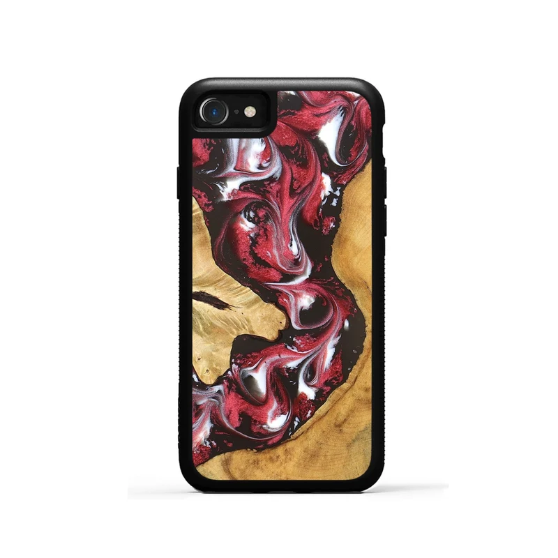 iPhone SE Wood Phone Case - Conrad (Red, 829720)