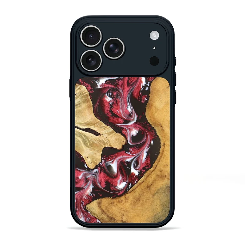 iPhone 17 Pro Max Wood Phone Case - Conrad (Red, 829720)