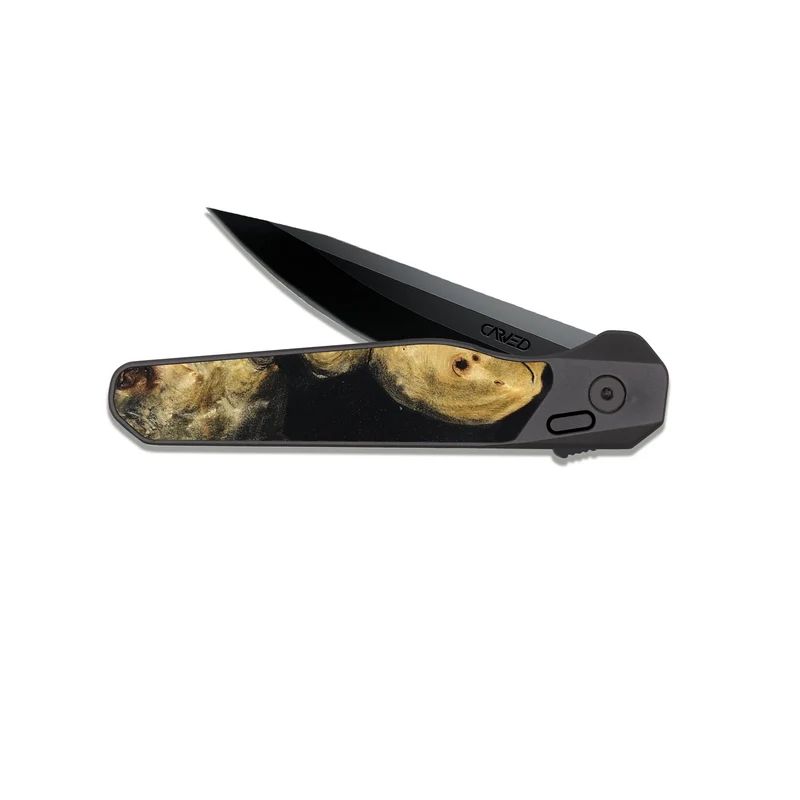 EDC Dark Slate Wood Pocket Knife - Vanesa (Wood Burl, 829767)