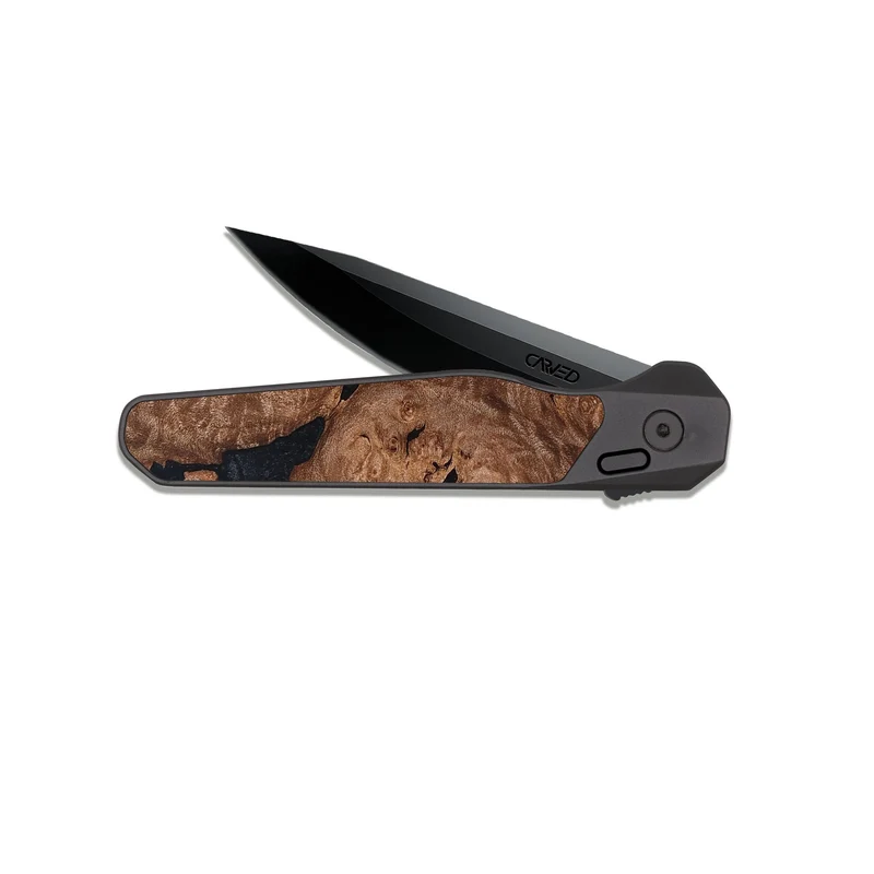 EDC Dark Slate Wood Pocket Knife - Bettie (Wood Burl, 829771)