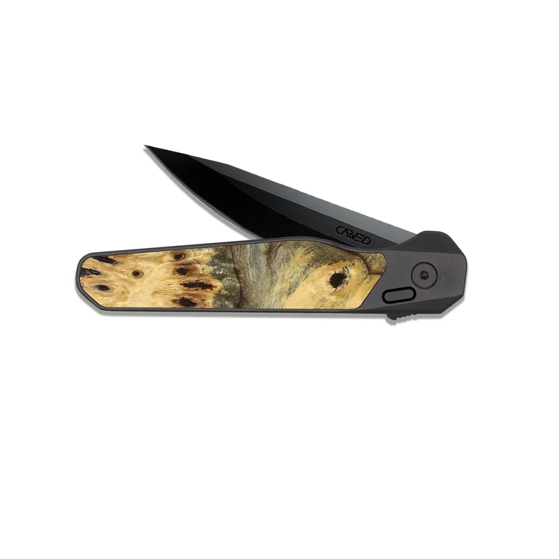 EDC Dark Slate Wood Pocket Knife - Eliezer (Wood Burl, 829763)