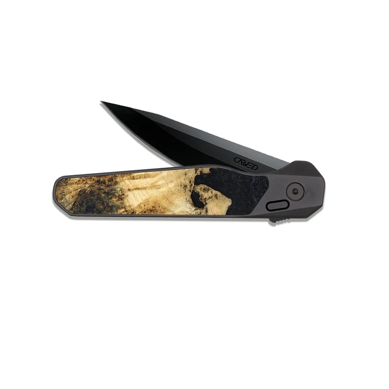 EDC Dark Slate Wood Pocket Knife - Belle (Wood Burl, 829765)