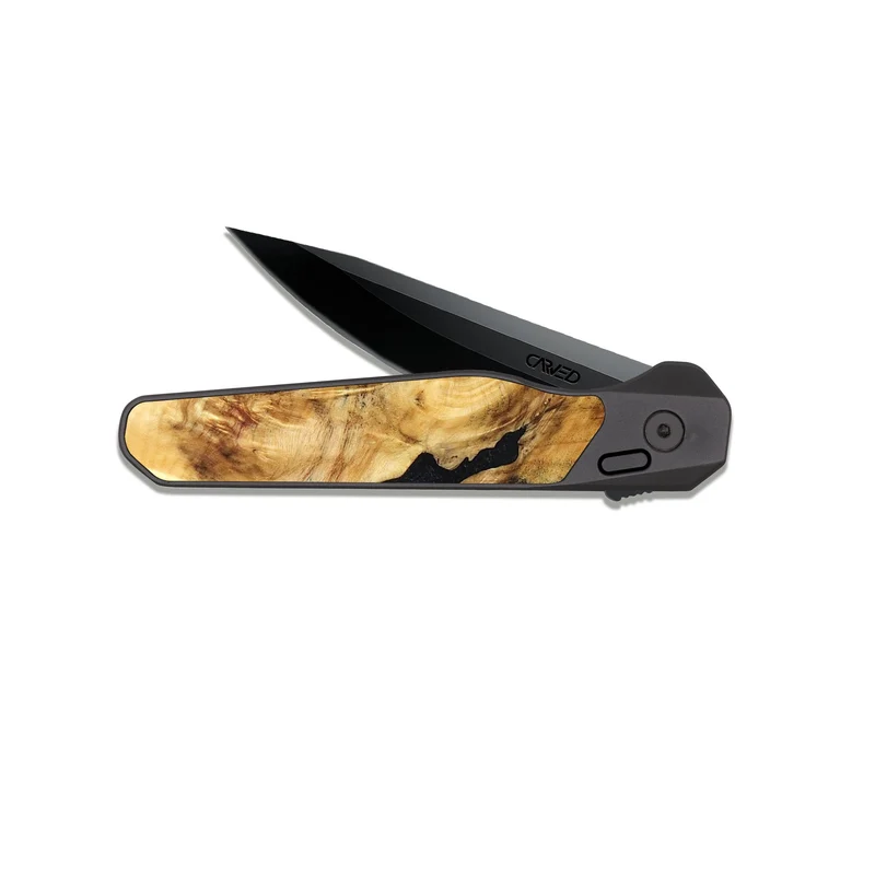 EDC Dark Slate Wood Pocket Knife - Jaydin (Wood Burl, 829776)