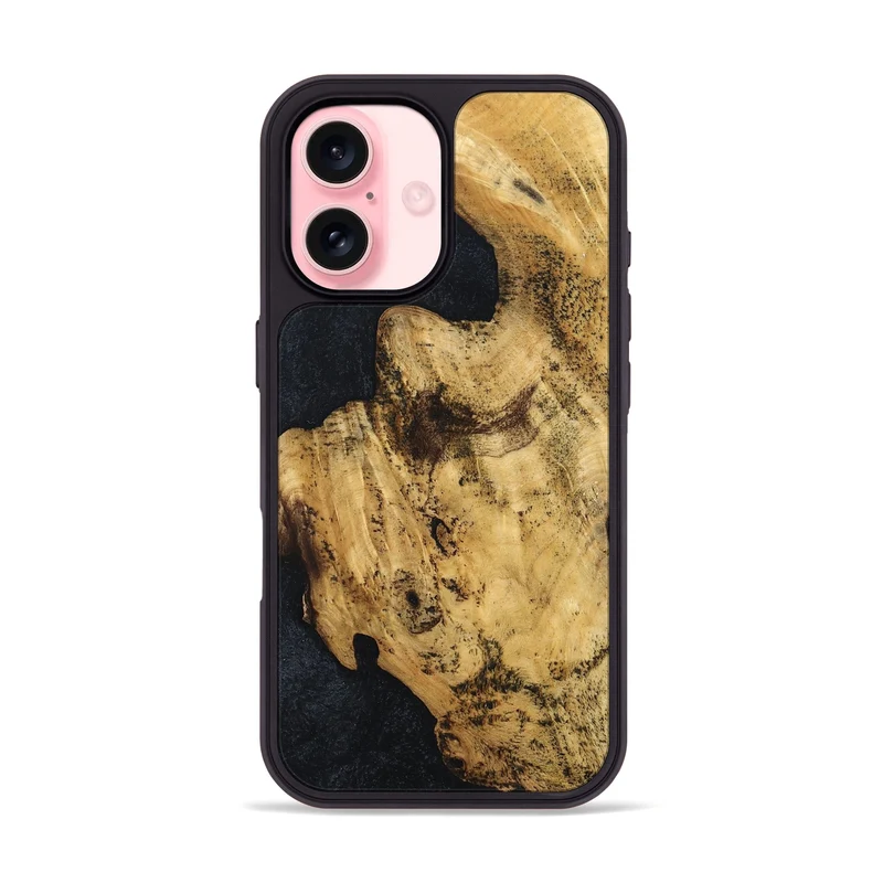 iPhone 16 Wood Phone Case - Adhara (Wood Burl, 829762)