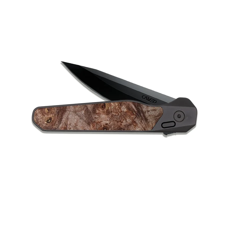EDC Dark Slate Wood Pocket Knife - Soleil (Wood Burl, 829753)