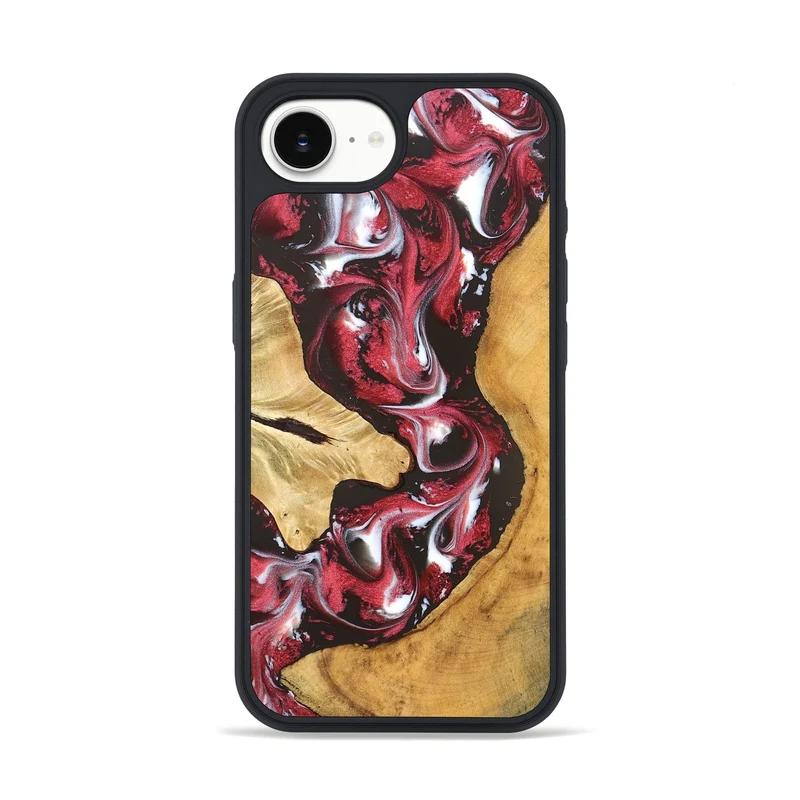iPhone 16e Wood Phone Case - Conrad (Red, 829720)