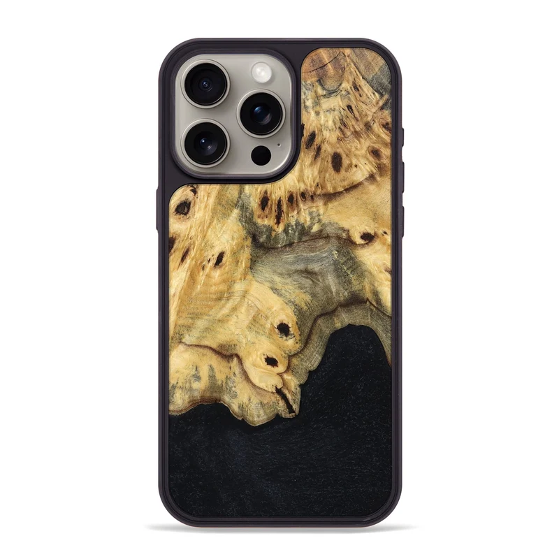 iPhone 15 Pro Max Wood Phone Case - Eliezer (Wood Burl, 829763)