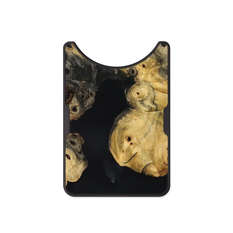 Alloy Wood Wallet - Vanesa (Wood Burl, 829767)
