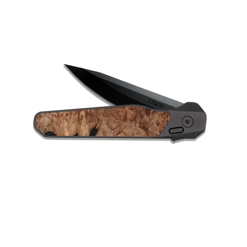 EDC Dark Slate Wood Pocket Knife - Sylvie (Wood Burl, 829759)