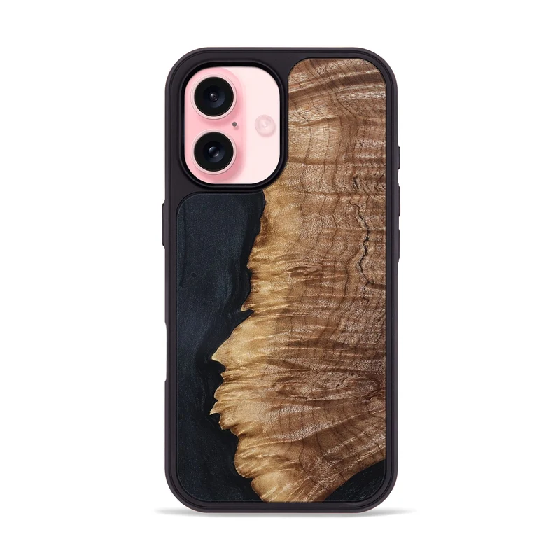 iPhone 16 Wood Phone Case - Mike (Wood Burl, 829757)