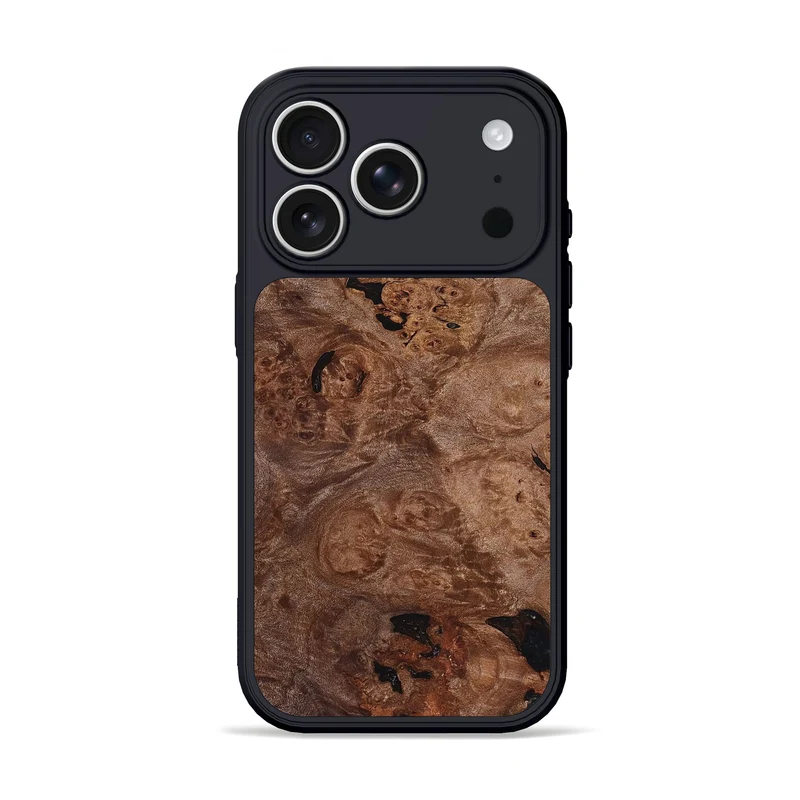 iPhone 17 Pro Wood Phone Case - Emmy (Wood Burl, 829756)