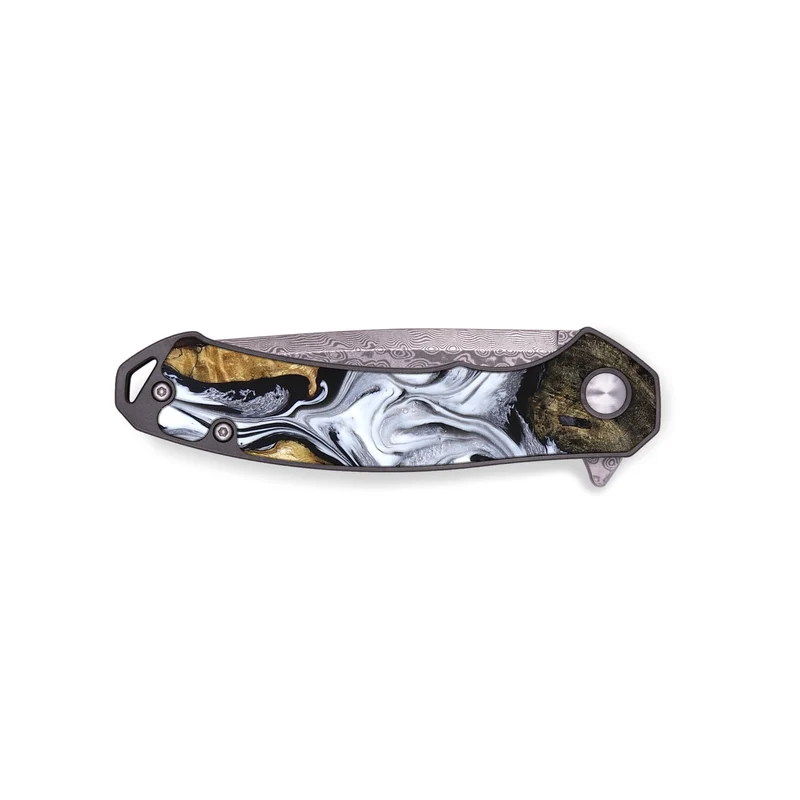 EDC Wood Pocket Knife - Ellis (Black & White, 829739)