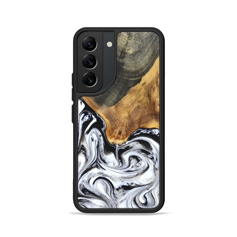 Galaxy S22 Wood Phone Case - Trinity (Black & White, 829736)