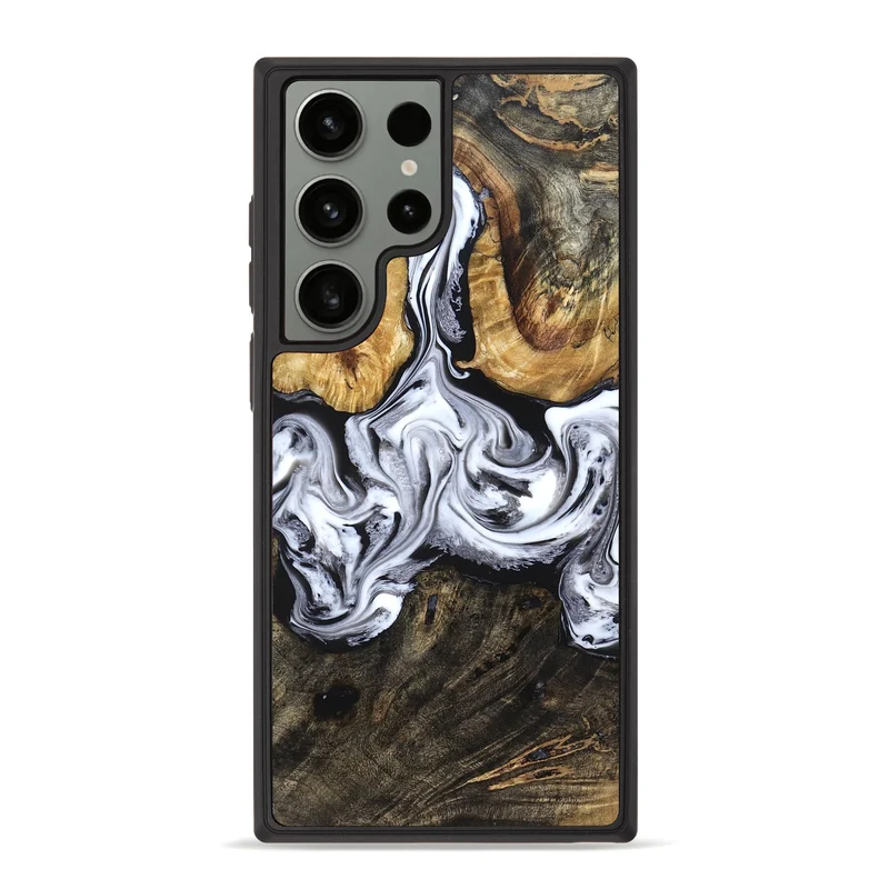 Galaxy S23 Ultra Wood Phone Case - Ellis (Black & White, 829739)
