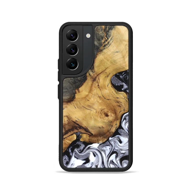Galaxy S22 Wood Phone Case - Teresa (Black & White, 829737)