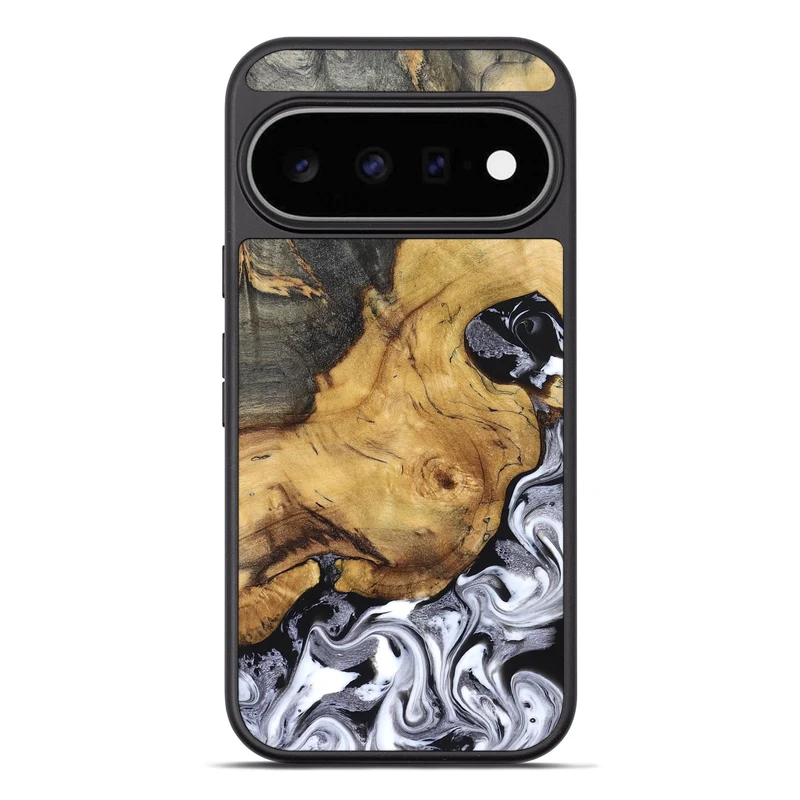 Pixel 11 Pro XL Wood Phone Case - Teresa (Black & White, 829737)
