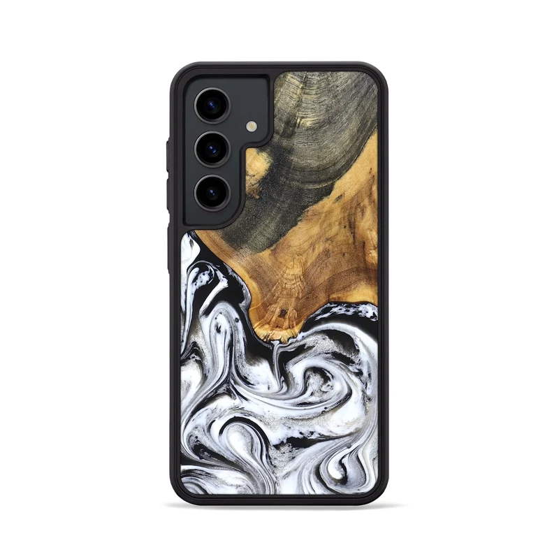 Galaxy S24 Wood Phone Case - Trinity (Black & White, 829736)