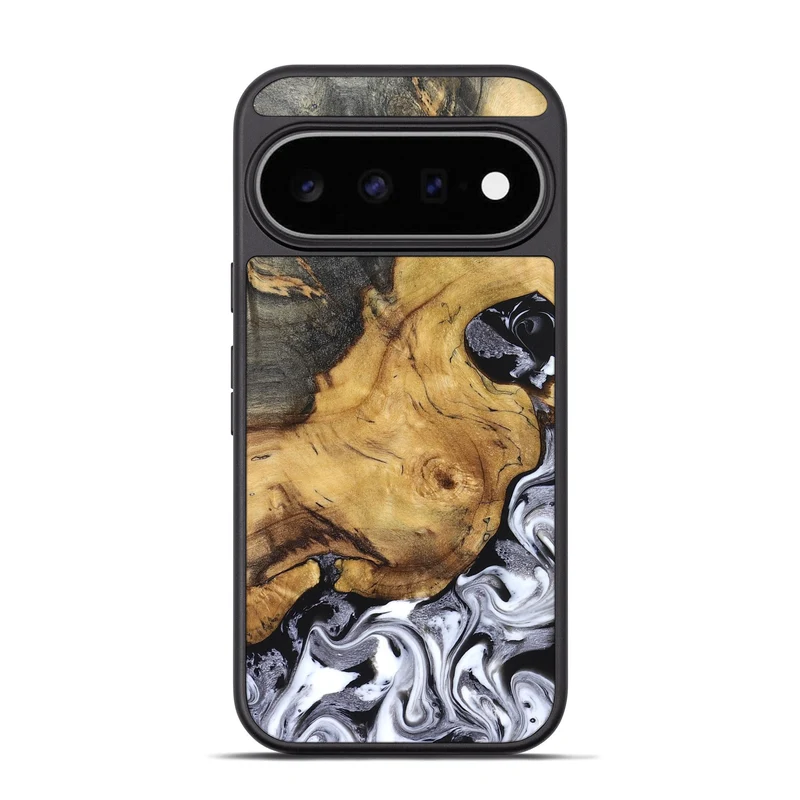 Pixel 11 Pro Wood Phone Case - Teresa (Black & White, 829737)