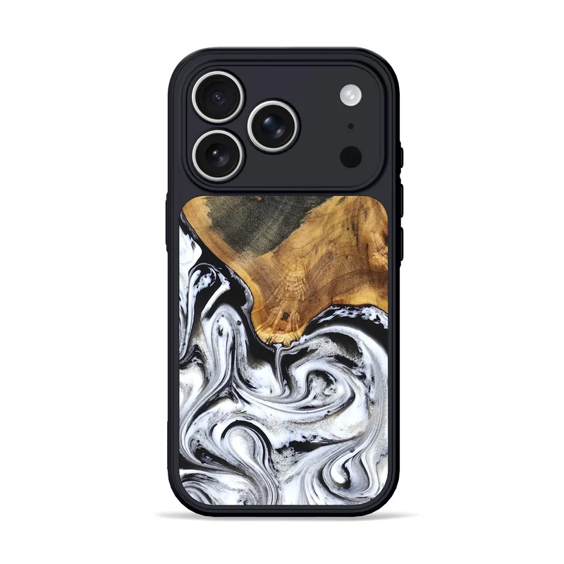iPhone 17 Pro Wood Phone Case - Trinity (Black & White, 829736)