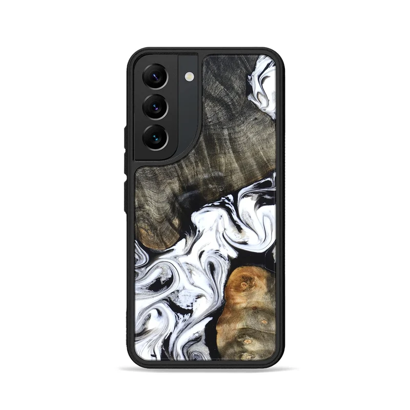Galaxy S22 Wood Phone Case - Deidre (Black & White, 829735)