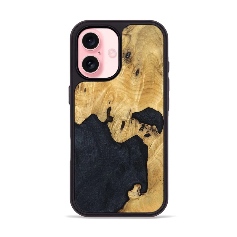 iPhone 16 Wood Phone Case - Arleen (Wood Burl, 829741)